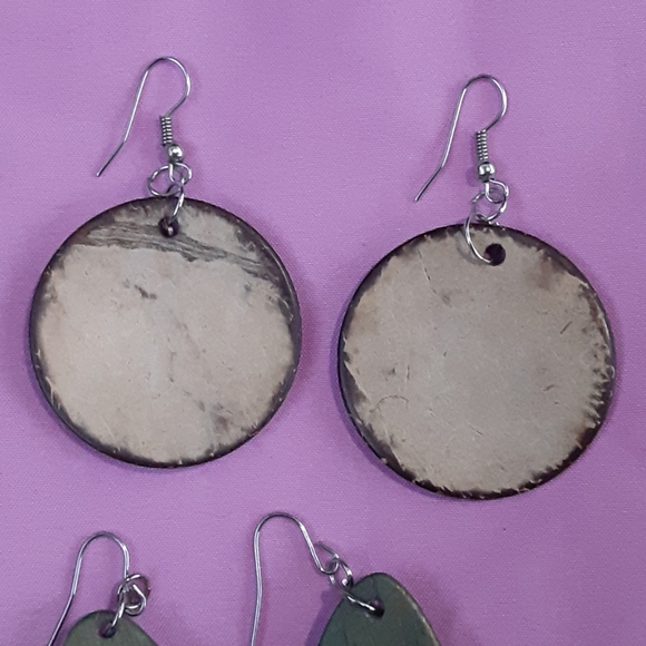 🌹Bundle 2 pair wood earrings pierced - Picture 5 of 7